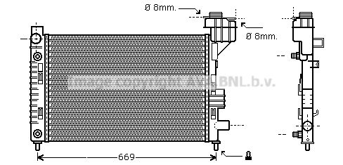 AVA QUALITY COOLING Радиатор, охлаждение двигателя MSA2248